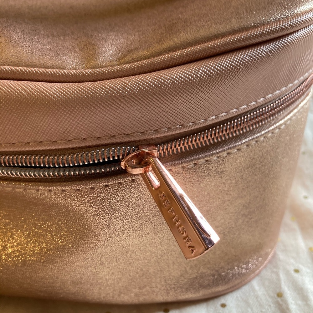Sephora starlit rose gold glitter traincase - Picture 3 of 7